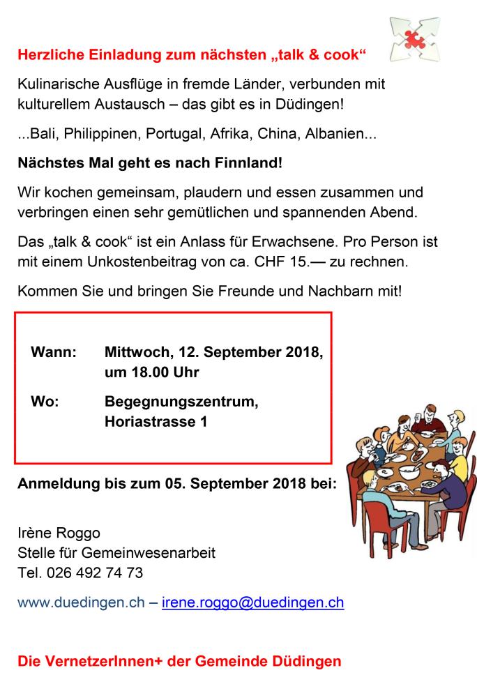 Werbeflyer für den Event