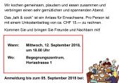 Werbeflyer für den Event
